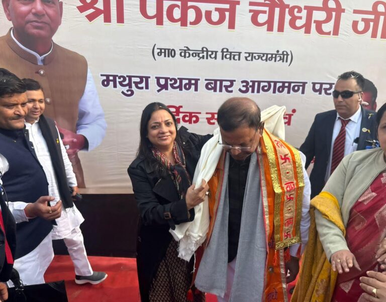 संस्कृति विश्वविद्यालय में भाजपा के प्रदेश अध्यक्ष का हुआ जोरदार स्वागत
